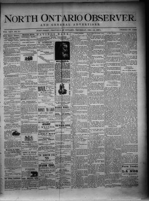 North Ontario Observer (Port Perry), 15 Dec 1881