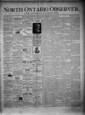 North Ontario Observer (Port Perry), 22 Dec 1881