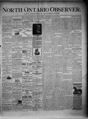 North Ontario Observer (Port Perry), 29 Dec 1881