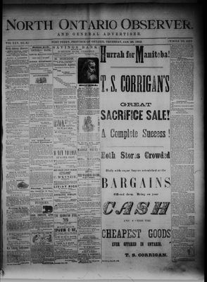 North Ontario Observer (Port Perry), 26 Jan 1882