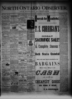 North Ontario Observer (Port Perry), 2 Feb 1882