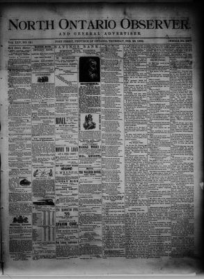 North Ontario Observer (Port Perry), 23 Feb 1882