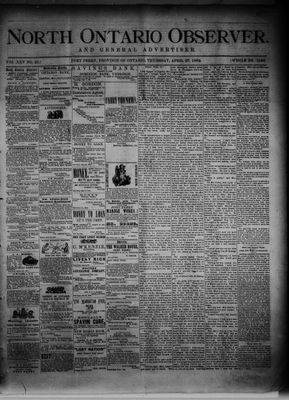 North Ontario Observer (Port Perry), 27 Apr 1882