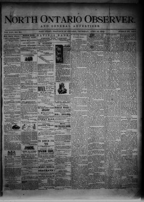 North Ontario Observer (Port Perry), 15 Jun 1882