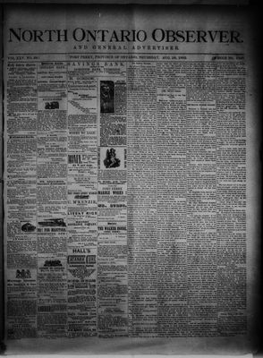 North Ontario Observer (Port Perry), 24 Aug 1882