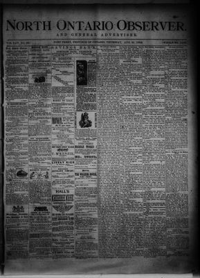 North Ontario Observer (Port Perry), 31 Aug 1882