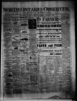 North Ontario Observer (Port Perry), 11 Oct 1883