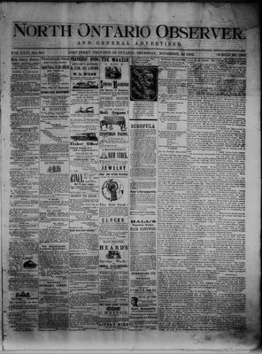 North Ontario Observer (Port Perry), 15 Nov 1883