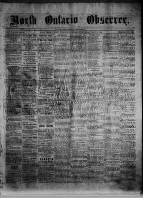 North Ontario Observer (Port Perry), 3 Jan 1884