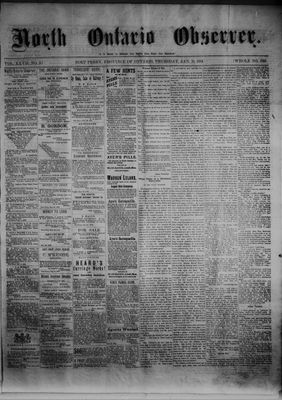 North Ontario Observer (Port Perry), 31 Jan 1884