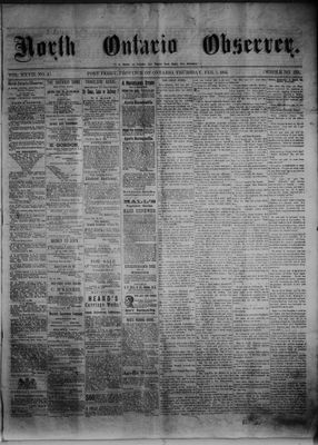 North Ontario Observer (Port Perry), 7 Feb 1884