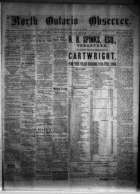 North Ontario Observer (Port Perry), 21 Feb 1884