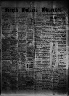 North Ontario Observer (Port Perry), 28 Feb 1884