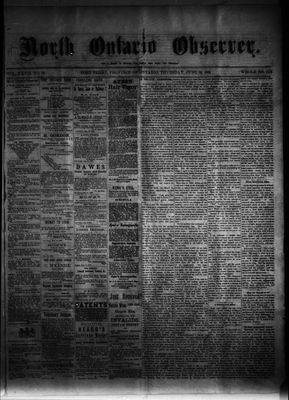 North Ontario Observer (Port Perry), 26 Jun 1884