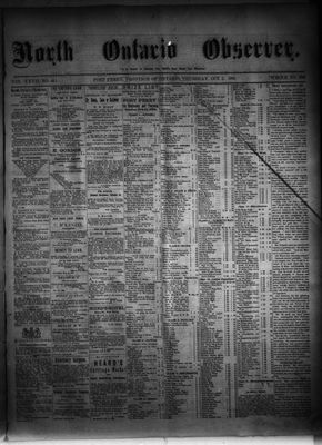 North Ontario Observer (Port Perry), 2 Oct 1884