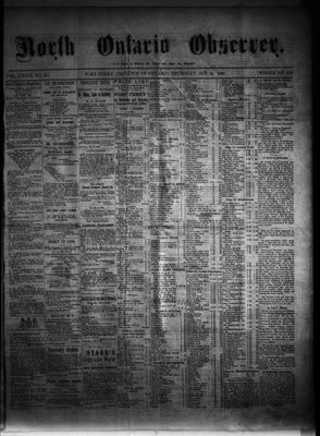 North Ontario Observer (Port Perry), 16 Oct 1884