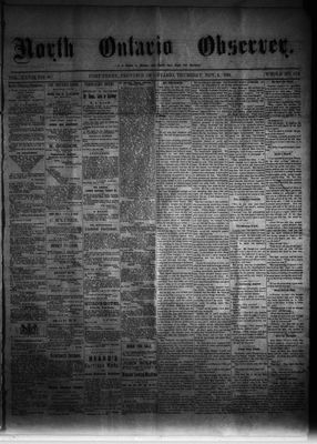 North Ontario Observer (Port Perry), 6 Nov 1884