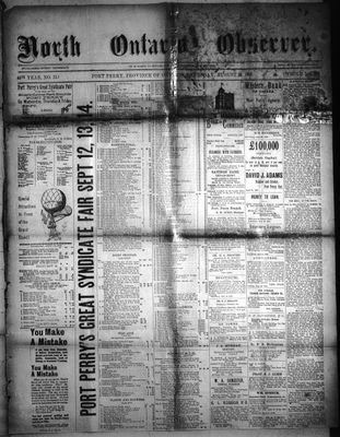 North Ontario Observer (Port Perry), 30 Aug 1900