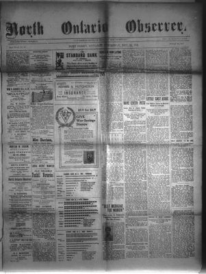 North Ontario Observer (Port Perry), 19 Dec 1918