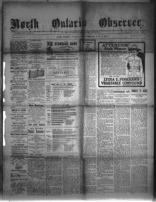 North Ontario Observer (Port Perry), 2 Jan 1919