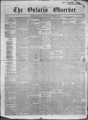 Ontario Observer (Port Perry), 12 Dec 1857