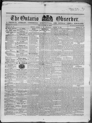 Ontario Observer (Port Perry), 22 Aug 1861