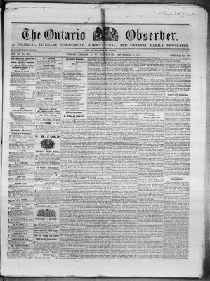 Ontario Observer (Port Perry), 5 Sep 1861