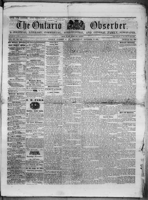 Ontario Observer (Port Perry), 17 Oct 1861