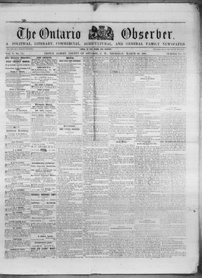 Ontario Observer (Port Perry), 20 Mar 1862