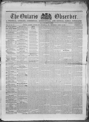 Ontario Observer (Port Perry), 16 Apr 1863