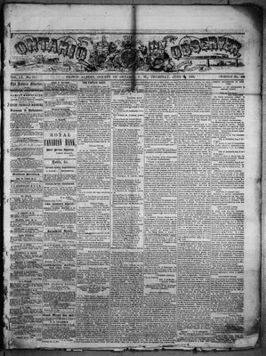 Ontario Observer (Port Perry), 14 Jun 1866