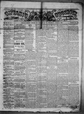 Ontario Observer (Port Perry), 28 Jun 1866