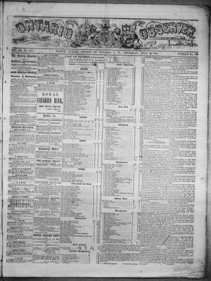 Ontario Observer (Port Perry), 19 Jul 1866