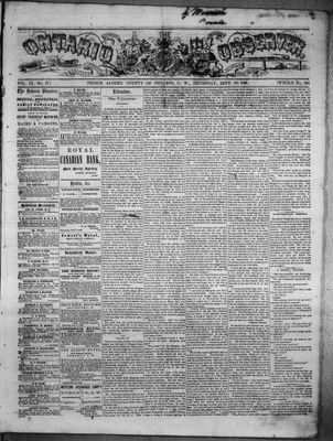 Ontario Observer (Port Perry), 20 Sep 1866