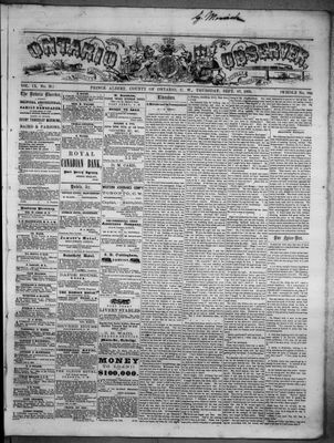 Ontario Observer (Port Perry), 27 Sep 1866