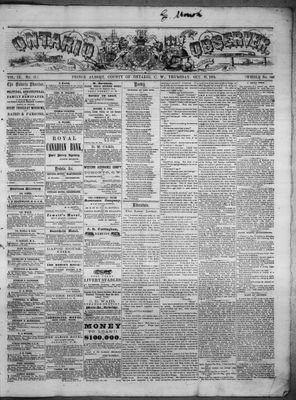 Ontario Observer (Port Perry), 18 Oct 1866