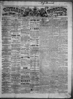 Ontario Observer (Port Perry), 8 Nov 1866