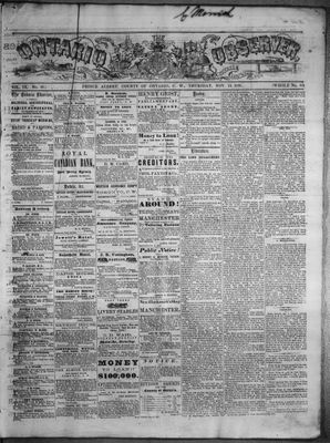 Ontario Observer (Port Perry), 15 Nov 1866