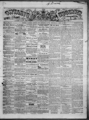 Ontario Observer (Port Perry), 31 Jan 1867