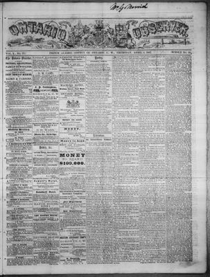 Ontario Observer (Port Perry), 4 Apr 1867