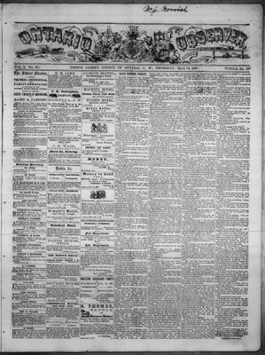 Ontario Observer (Port Perry), 23 May 1867