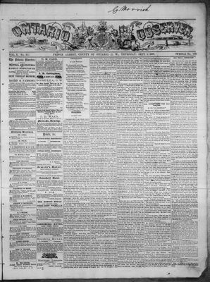 Ontario Observer (Port Perry), 5 Sep 1867