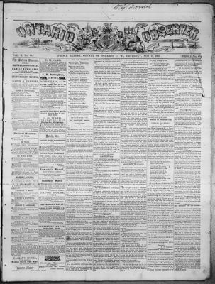 Ontario Observer (Port Perry), 21 Nov 1867