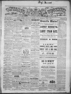 Ontario Observer (Port Perry), 11 Jun 1868