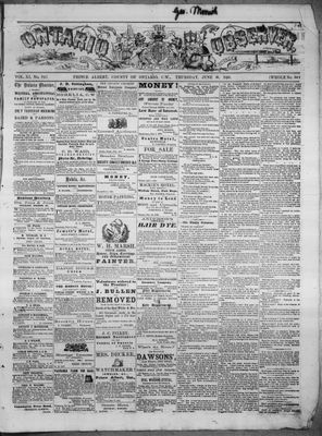 Ontario Observer (Port Perry), 18 Jun 1868