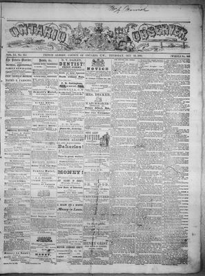 Ontario Observer (Port Perry), 22 Oct 1868