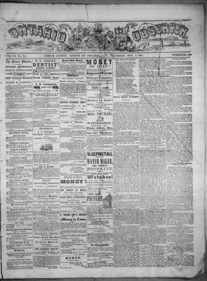 Ontario Observer (Port Perry), 5 Nov 1868