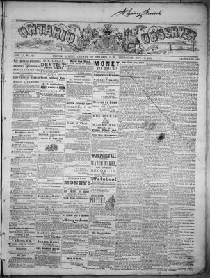 Ontario Observer (Port Perry), 12 Nov 1868