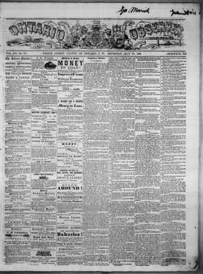 Ontario Observer (Port Perry), 27 May 1869