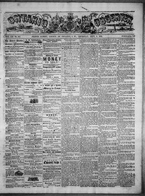 Ontario Observer (Port Perry), 9 Sep 1869